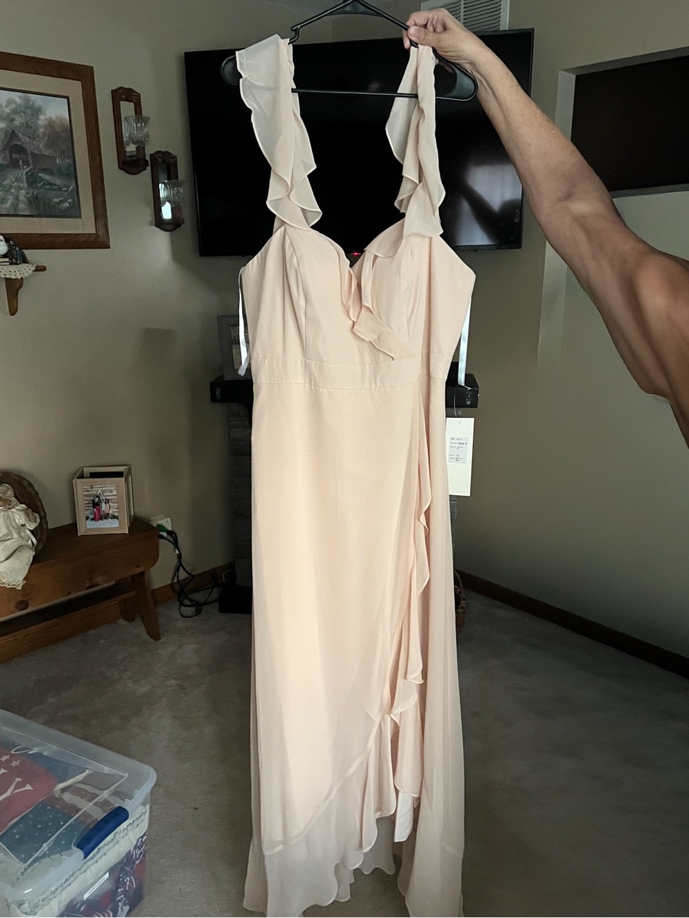 Revelry Scarlet Bridesmaid Dress- Size 16 Blush